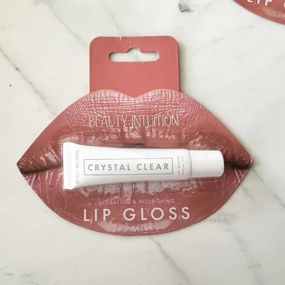 NWT Beauty Intuition Hydrating Nourishing Lip Gloss Light Nude & Crystal Clear